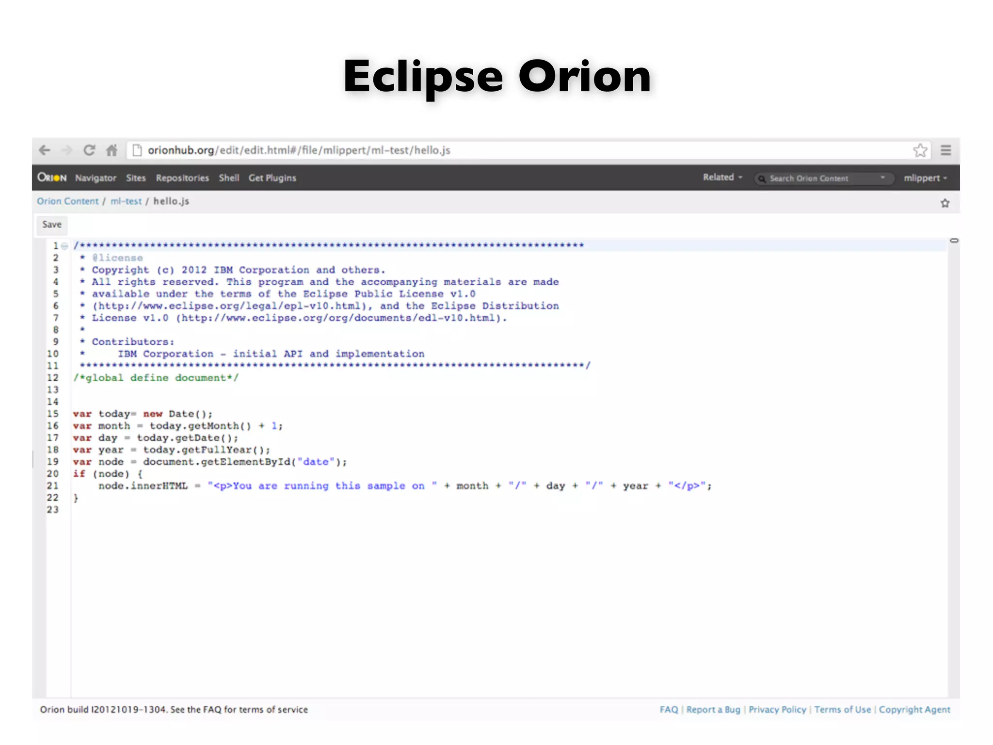 Eclipse Orion
 