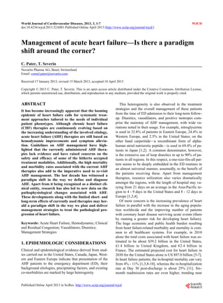 Management of Acute Heart Failure | PDF