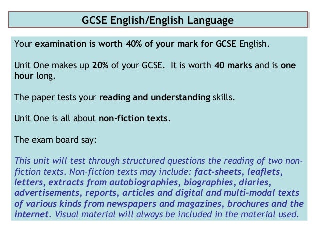 English coursework structure