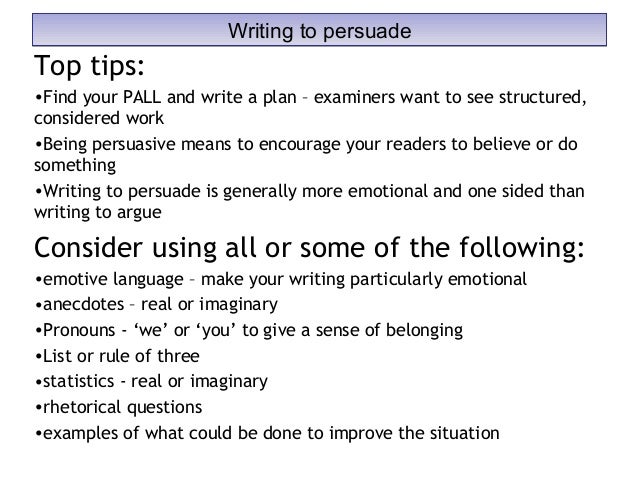 Argumentative writing examples gcse