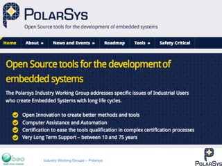 Industry Working Groups – Polarsys
 