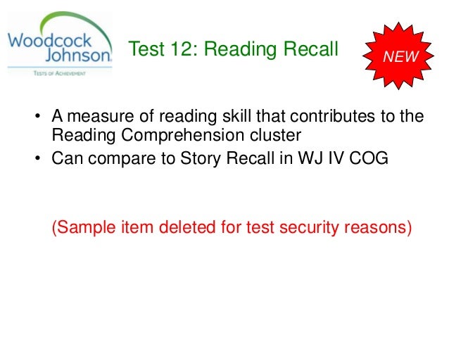 test form sample 3 oral comparison WJ Variation NASP 2014 IV workshop: and test form sample 3 oral comparison WJ Variation NASP 2014 IV workshop: and