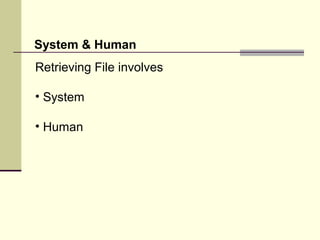 imr504 classification and filing system week 1 | PPT