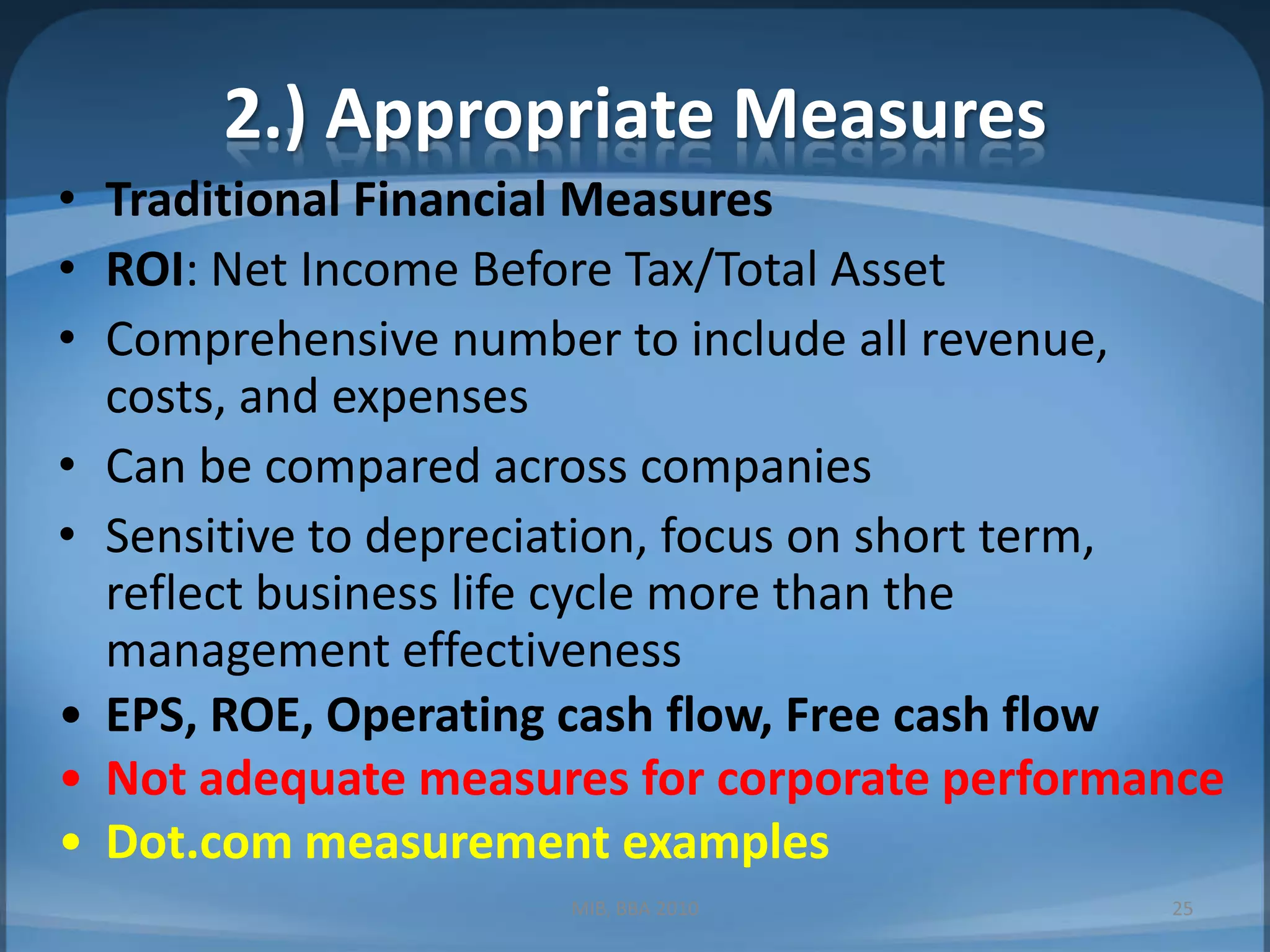 Commitment to strategy implementationMIB, BBA 201016