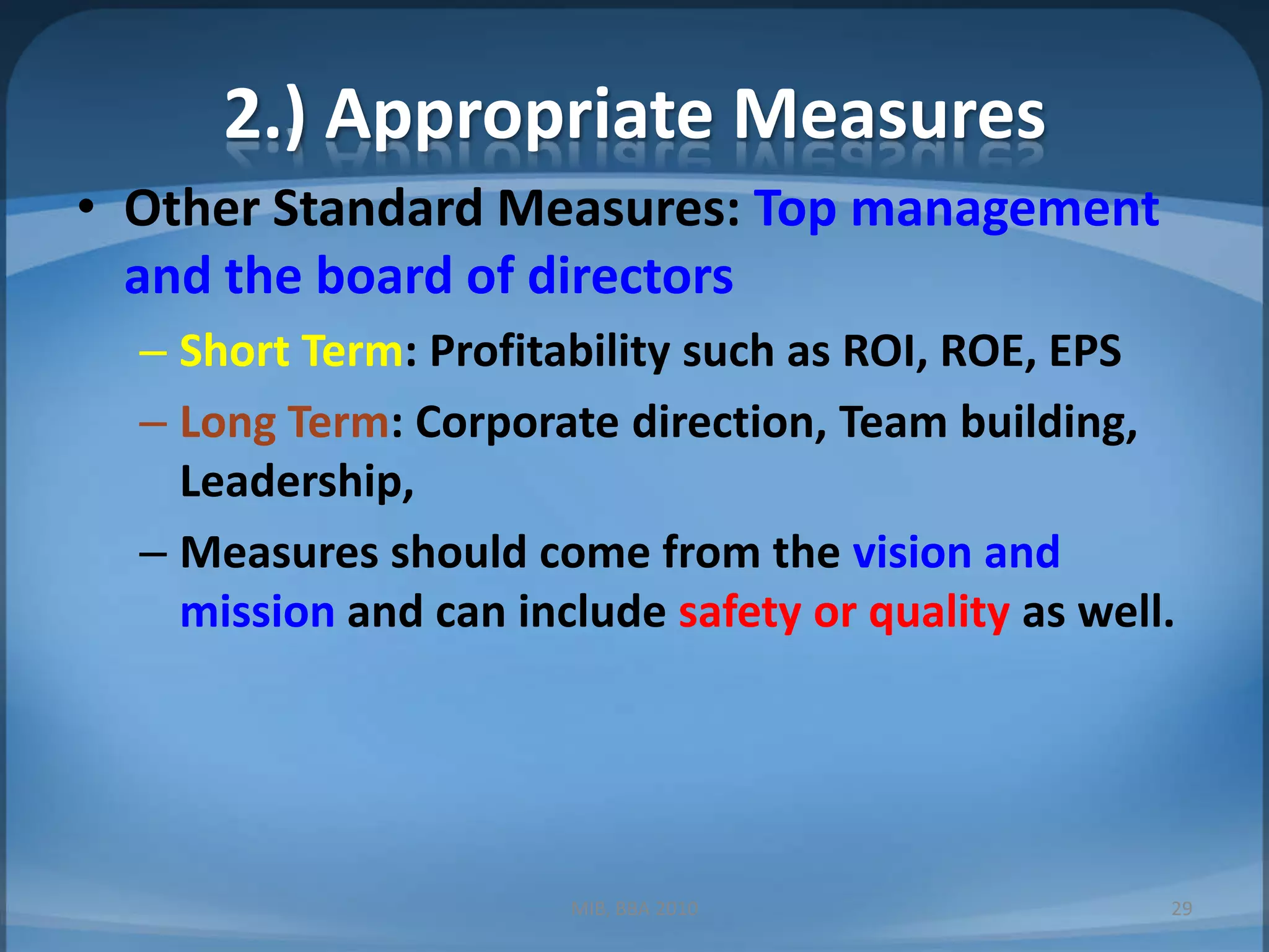 WK12.3 AgendaLecture on evaluation & controlMind mapMission Possible ExerciseMonday bring your note book for case study.Exam part II next Friday August 27, 2010.MIB, BBA 201020