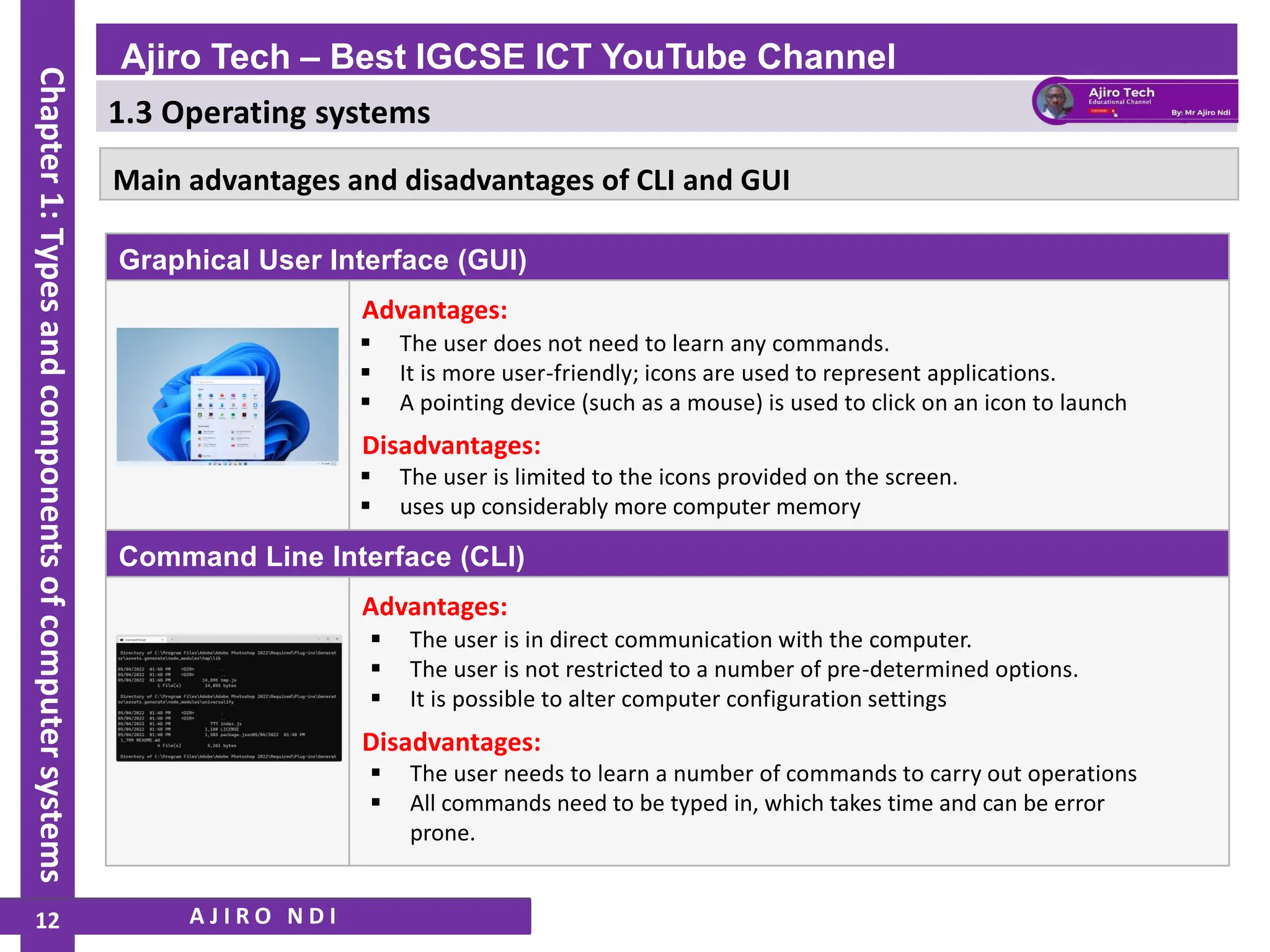 IGCSE ICT - Types and Components of Computer Systems - Operating ...