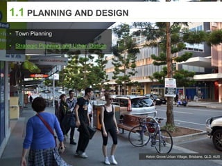 Kelvin Grove Urban Village, Brisbane, QLD, AUS
1.1 PLANNING AND DESIGN
▸ Town Planning
▸ Strategic Planning and Urban Design
 
