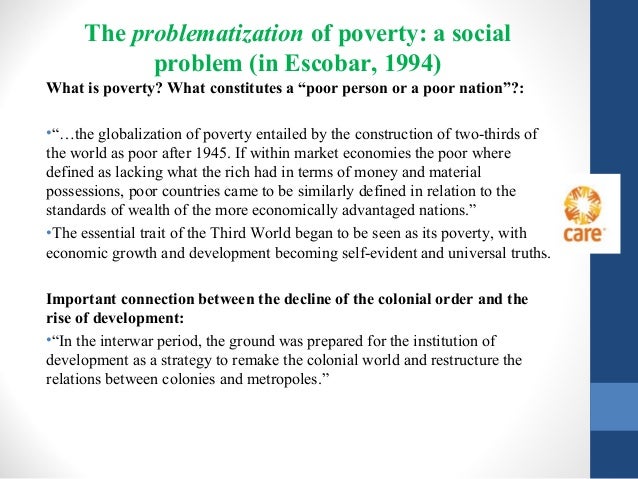 THE PROBLEMATIZATION OF POVERTY PDF DOWNLOAD THE PROBLEMATIZATION OF POVERTY PDF DOWNLOAD