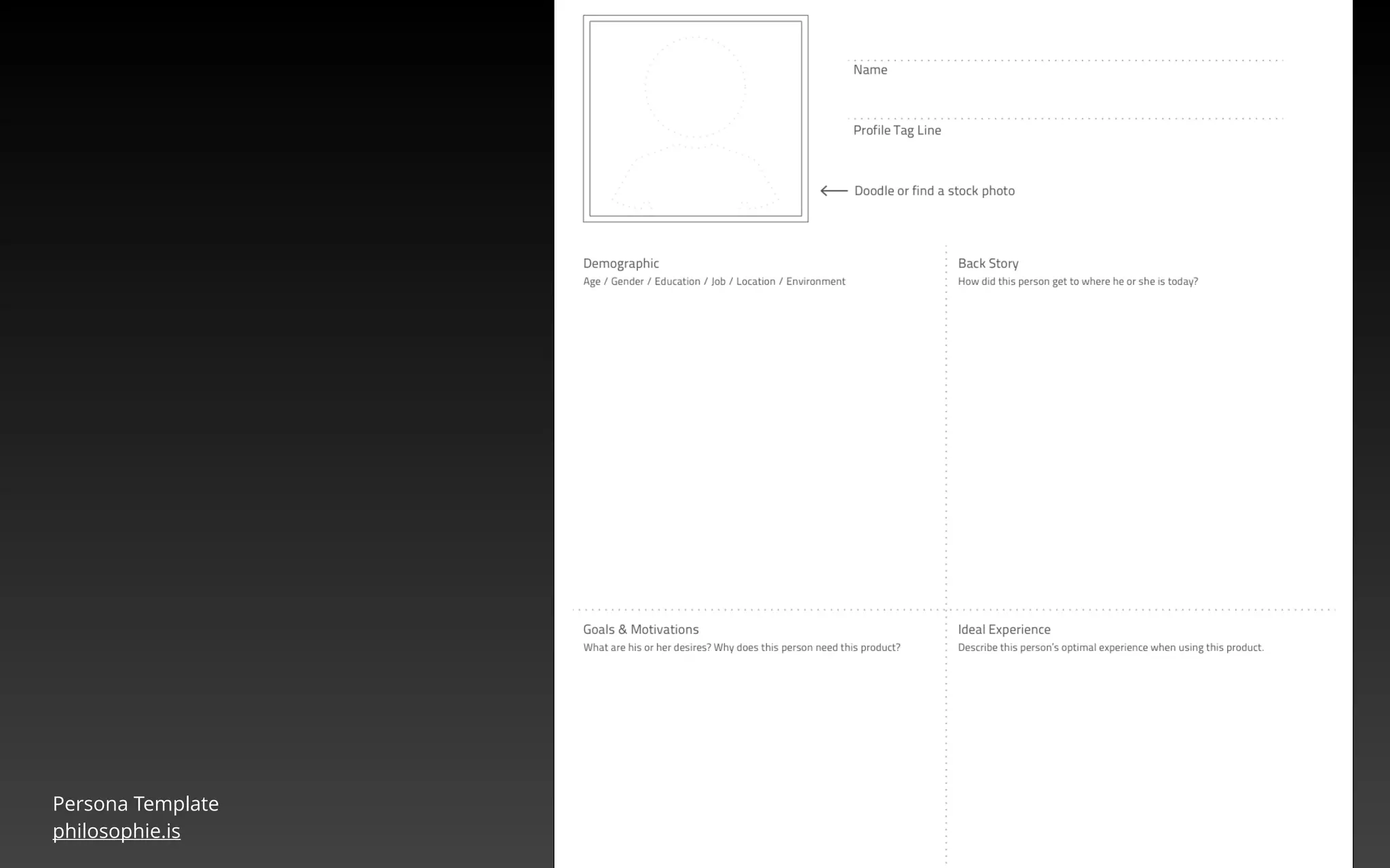 Persona Worksheet, philosophie.is 
 