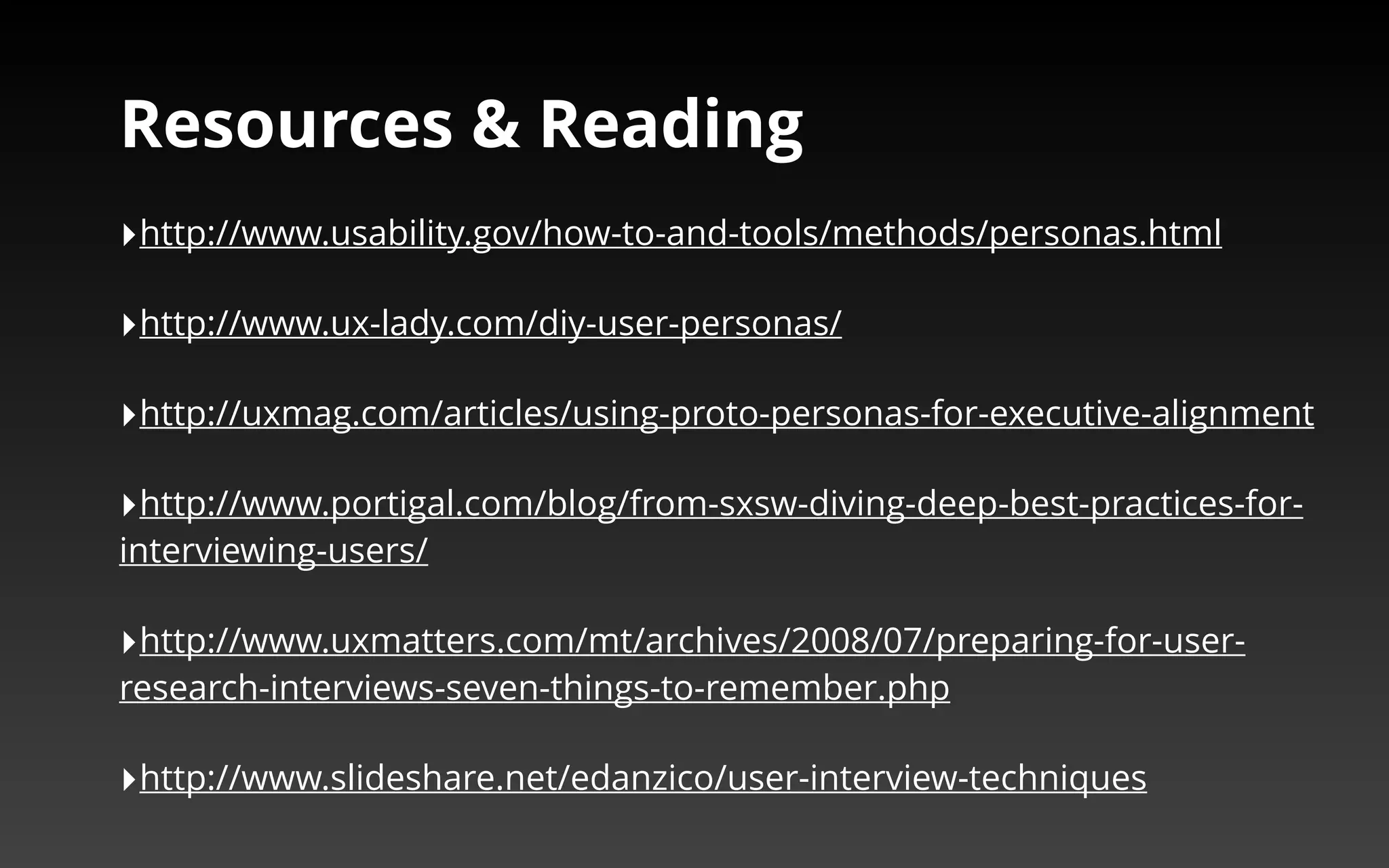 Persona Example - philosophie.com 
Previous student works 
 