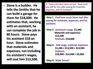 Step 2:  Family Furniture Installment               Plan:  $1770                Family Furniture Cash Price:  	                                         $1099Step 3:   Subtract: $1770-$1099 = $671