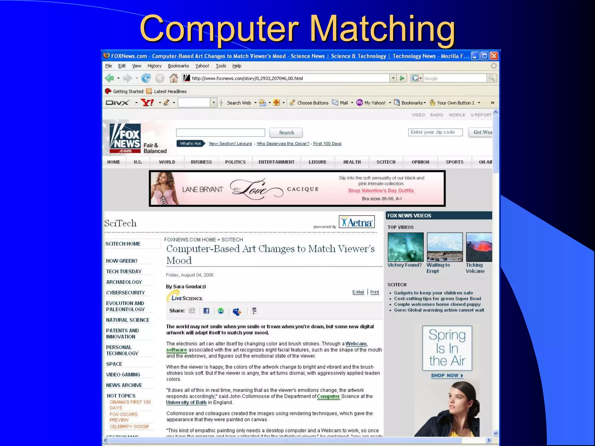 Computer Matching
 