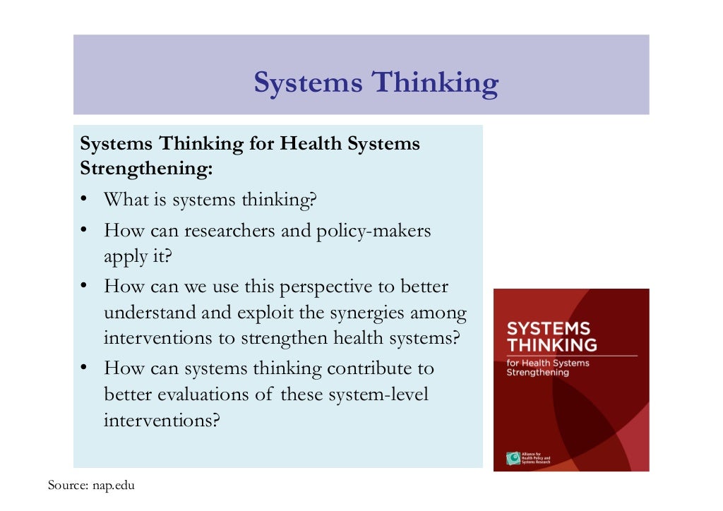 Systems Thinking & The Building Blocks of Health Systems