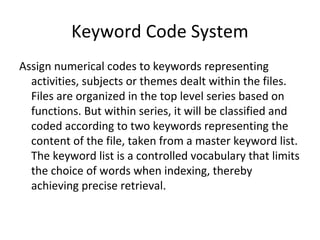 imr504 classification and filing system week 3 | PPT