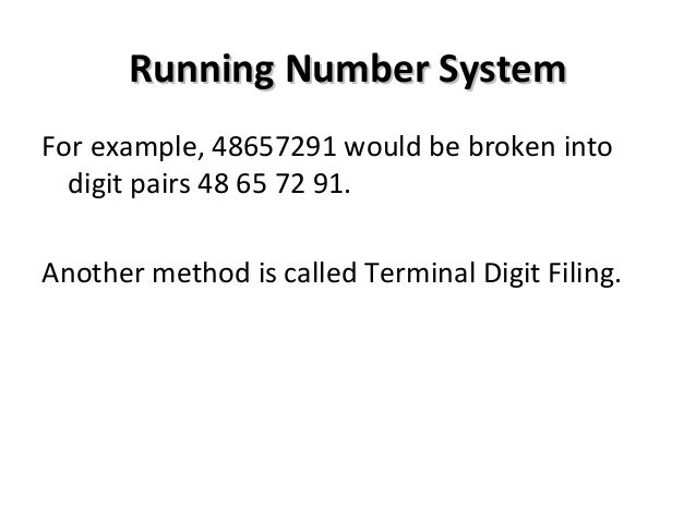 imr504 classification and filing system week 3
