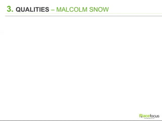 3. QUALITIES – MALCOLM SNOW
 