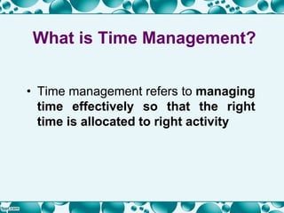 time management | PPT | Parenting | Family and Relationships