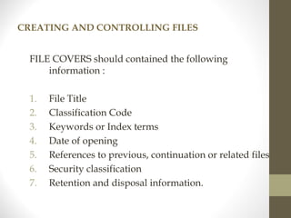 imr504 classification and filing system week 4 | PPT