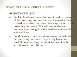 imr504 classification and filing system week 4 | PPT