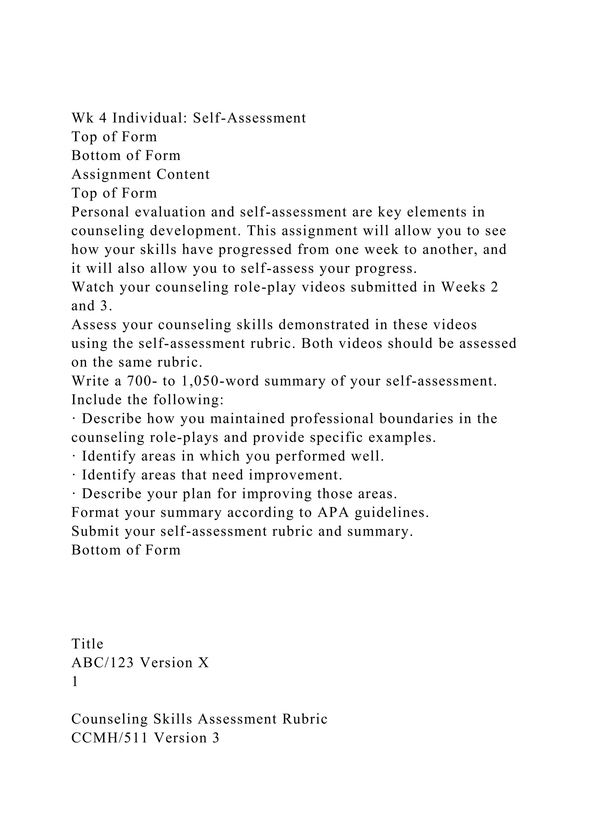 Test Self Assessment Examples Individual Self Assessment | Examples Of Self Evaluation – IFKUCG