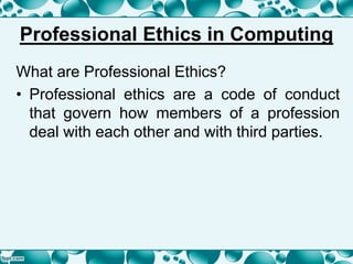 profession and it professionalism | PPT