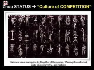 Zhou STATUS  “Culture of COMPETITION”
 