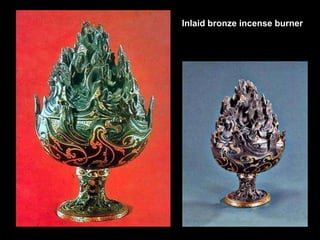 Inlaid bronze incense burner
 