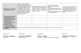 Daily Lesson Log for Community Engagement Citizenship and Solidarity | PDF