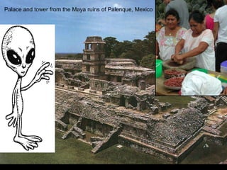 Palace and tower from the Maya ruins of Palenque, Mexico
 