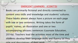 Meeting the Literacy Needs of Emergent Learners | PPTX