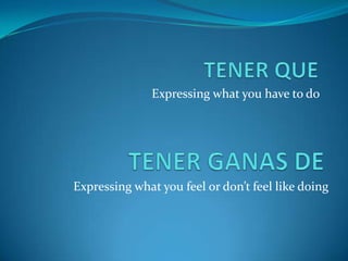 Self-check answersCan you ask someone what they are going to do?¿Qué vas a hacer [+time reference]?¿Qué vas a hacereste fin de semana?Can you tell someone what you are going to in the near future?Voy a… [+ VERB in the infinitive form (not conjugated)]Voy a descansar.