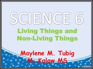 Living Things and
Non-Living Things
Maylene M. Tubig
M. Kalaw MS
 