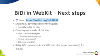 WebDriver BiDi in WebKit | PDF