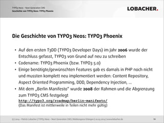 TYPO3 Neos - Next Generation CMS - Webkongress Erlangen 2014