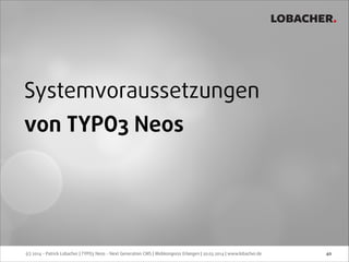 TYPO3 Neos - Next Generation CMS - Webkongress Erlangen 2014