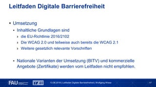WKE2018: Leitfaden Digitale Barrierefreiheit