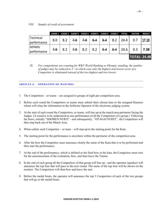 Wkf Score Sheet.pdf Wkf competition-rules-2019 en-pdf- | PDF