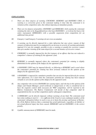 WKF competition rules 2017 | PDF