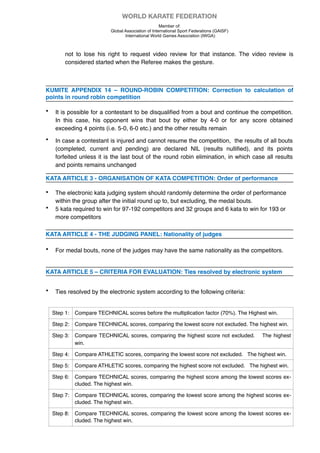 Wkf Score Sheet.pdf Wkf crc bulletin no.2 2020 wkf competition rules en | PDF