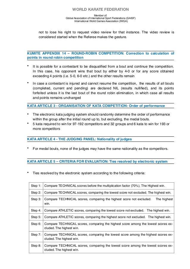 Wkf Crc Bulletin No 2 Wkf Competition Rules En