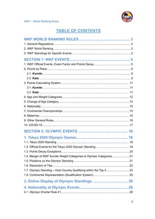 Wkf Ranking Wkf worldranking rules | PDF