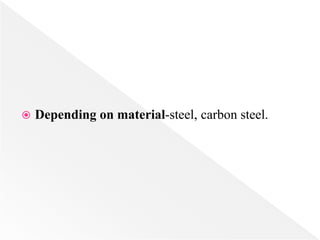  Depending on material-steel, carbon steel.
 