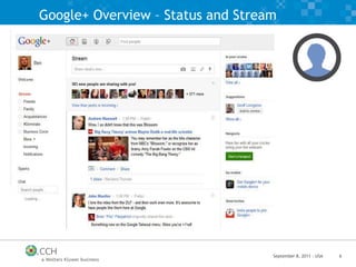 Google+ Overview – Status and Stream 