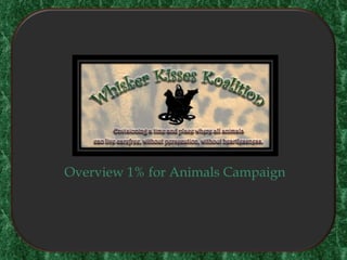 Overview 1% for Animals Campaign 