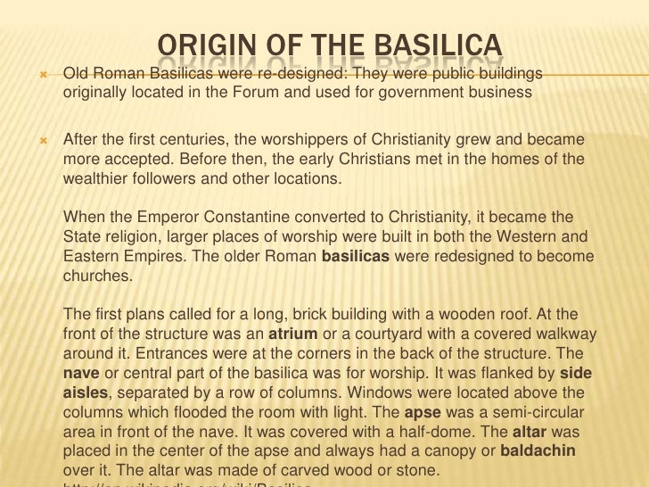 Lesson on the Basilica Church
