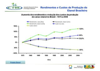 Rendimentos e Custos de Produção do
                                     Etanol Brasileiro




Projeto Etanol
 