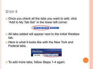 Adding Tabs in WL | PPT