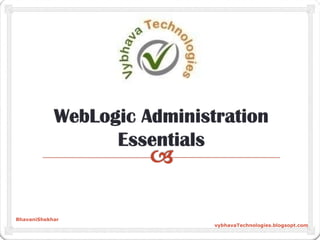 WebLogic Administration course outline Slide 1