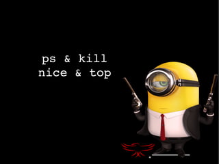 ps&kill
nice&top
 