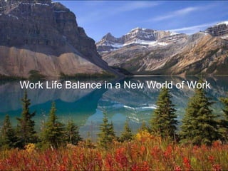 Work Life Balance in a New World of Work
 